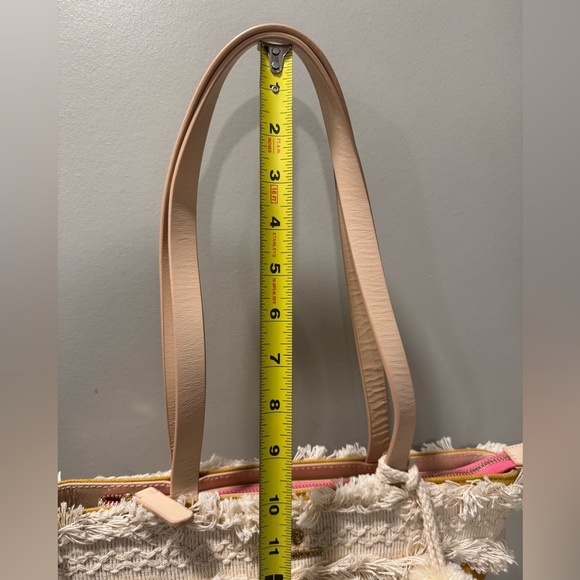 Spartina 449 Embroidered Fringe Pom Pom Tote - Picture 10 of 16